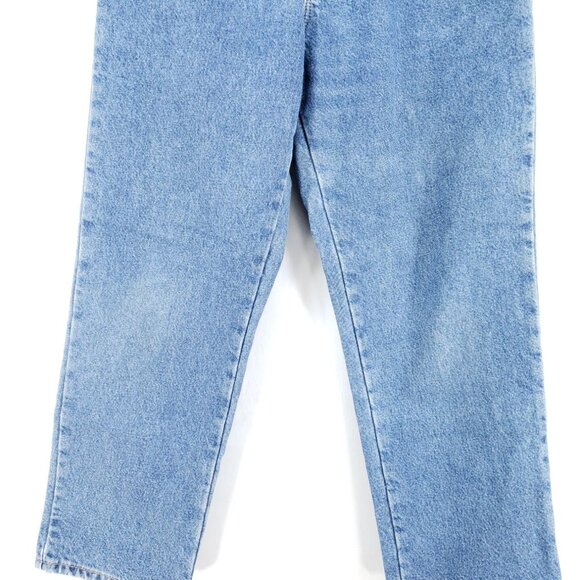 L.L. Bean Relaxed Fit Flannel Lined Jeans Womens Size 12 Petite Straight Leg - Picture 6 of 10